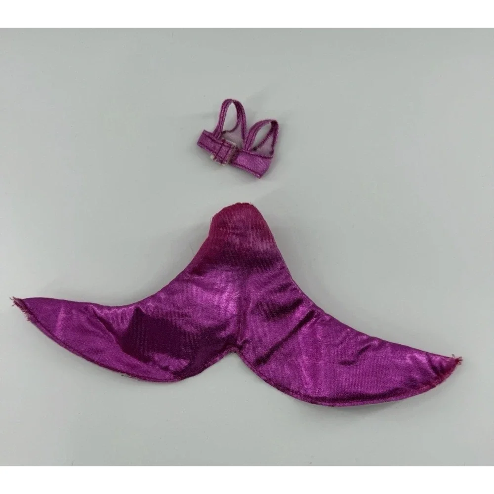 Vintage Barbie Clothes 1995 Pink Mermaid Tail Fin & Top Purple Sparkle Jewel Hr
